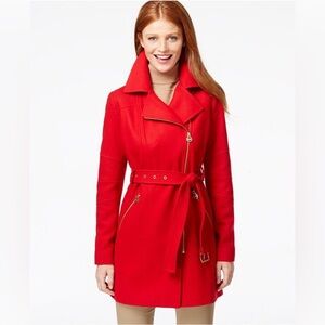 EUC Michael Kors Moto Style Wool Coat